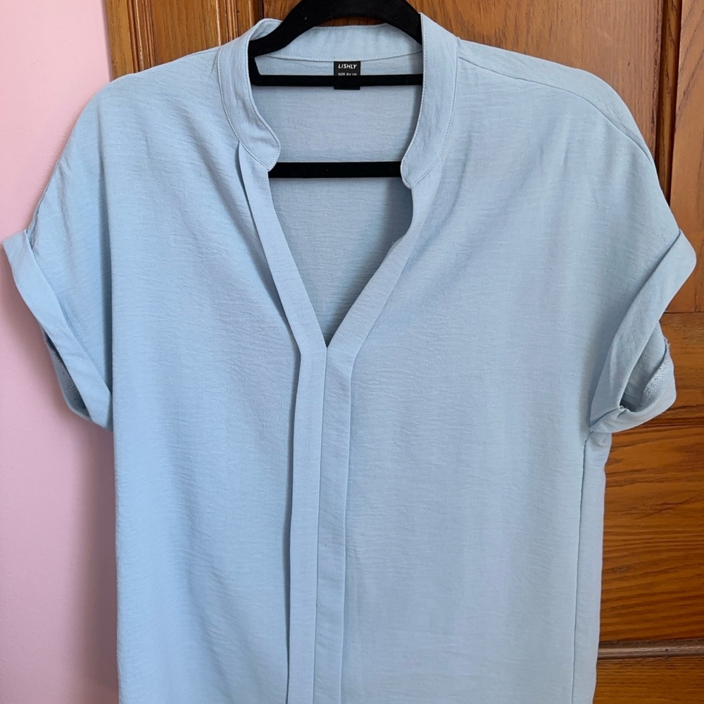 Cornflower blue dress shirt